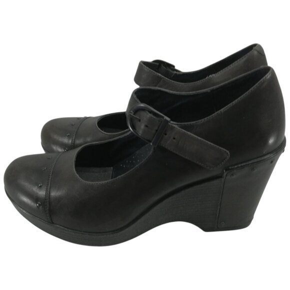 Dansko Fanny Wedge Brown Mary Jane Studded Shoes Size 40 US 10 Pumps Comfort - Picture 3 of 12